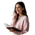a woman reading a book
